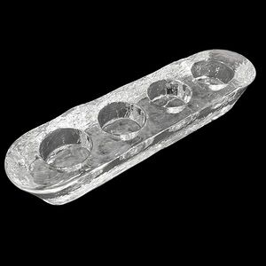 Vintage 1970s Staffan Gellerstedt for Pukeberg Ice Block Candle Holder Sweden